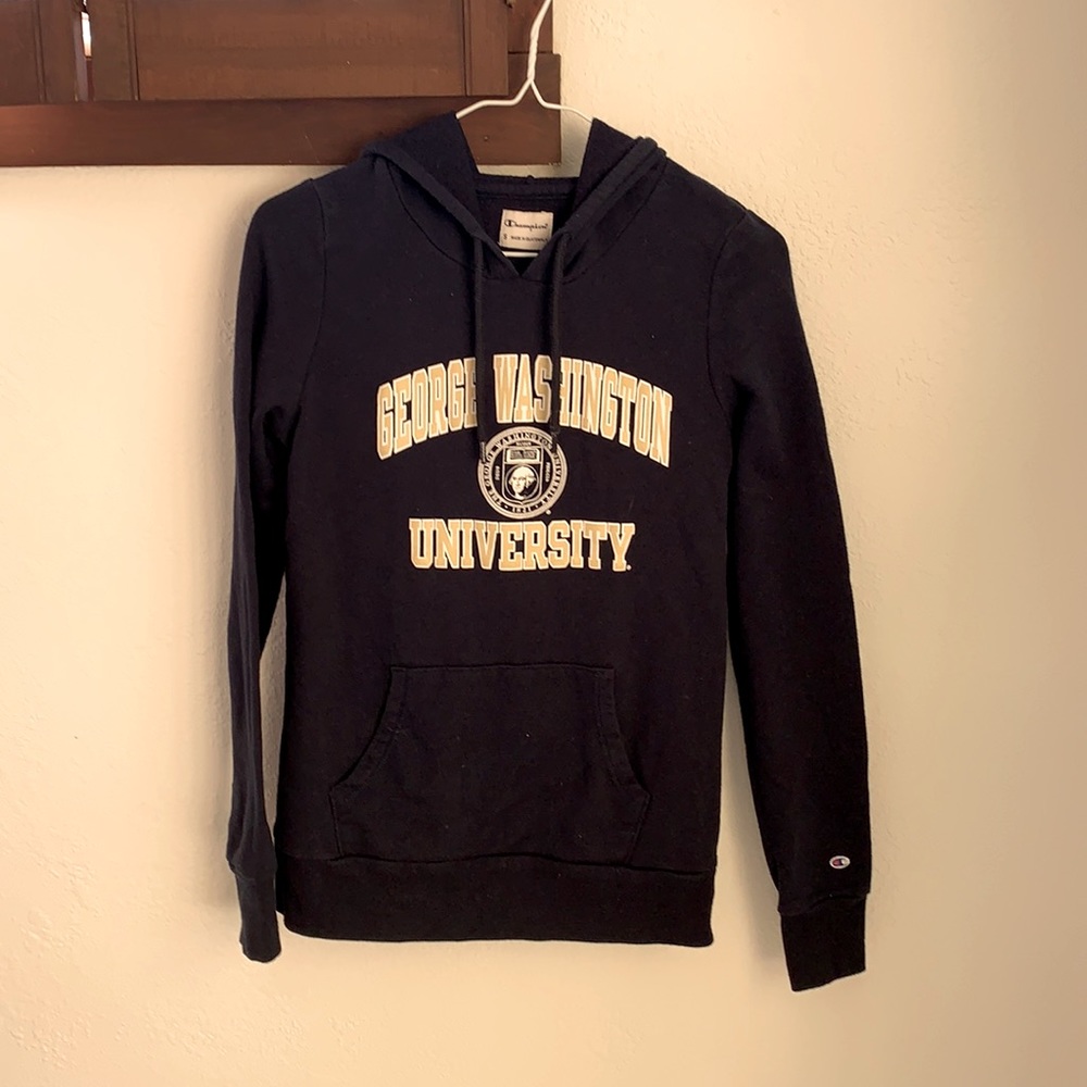 George Washington hoodie - lightweight sweatshirt - size S